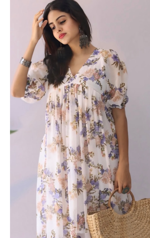 WHITE GEORGETTE