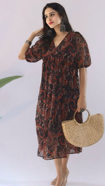 BROWN GEORGETTE
